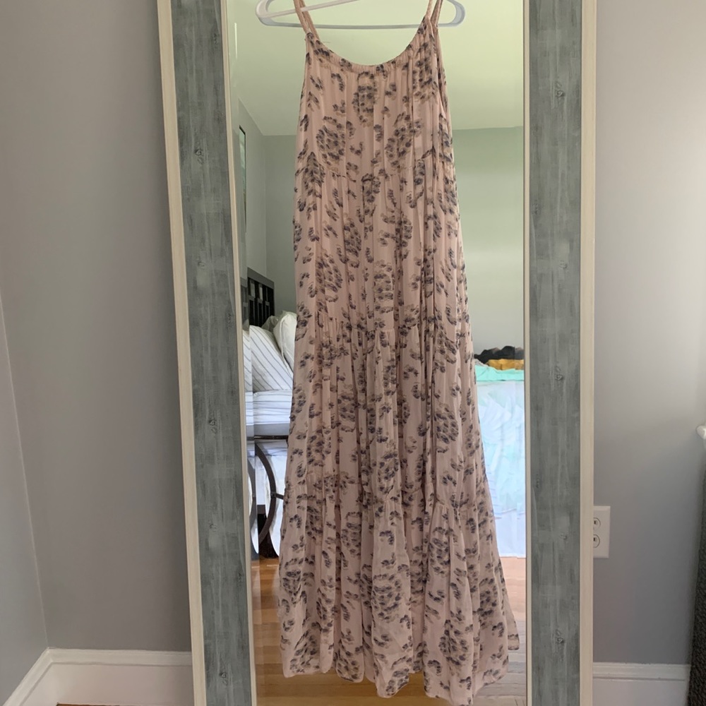 NEW Elena Baldi Silk Blend Maxi Dress Sz MD